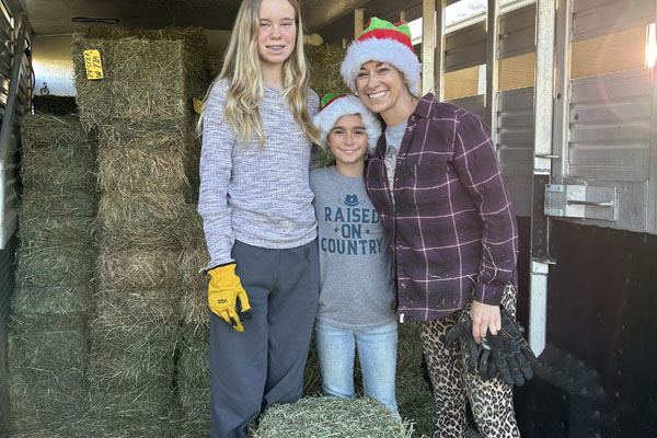 unloading hay